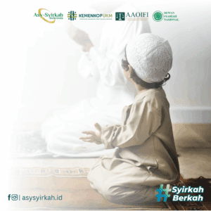 Ilustrasi keluarga Muslim yang bahagia dengan beberapa anak, dikelilingi oleh simbol-simbol rezeki seperti cahaya atau tunas yang tumbuh. Terdapat teks "Banyak Anak Banyak Rezeki" di atas gambar.