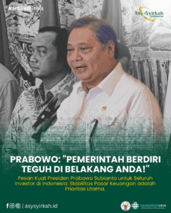 Presiden Prabowo memberikan pidato di hadapan investor mengenai stabilitas investasi pasar keuangan Indonesia.