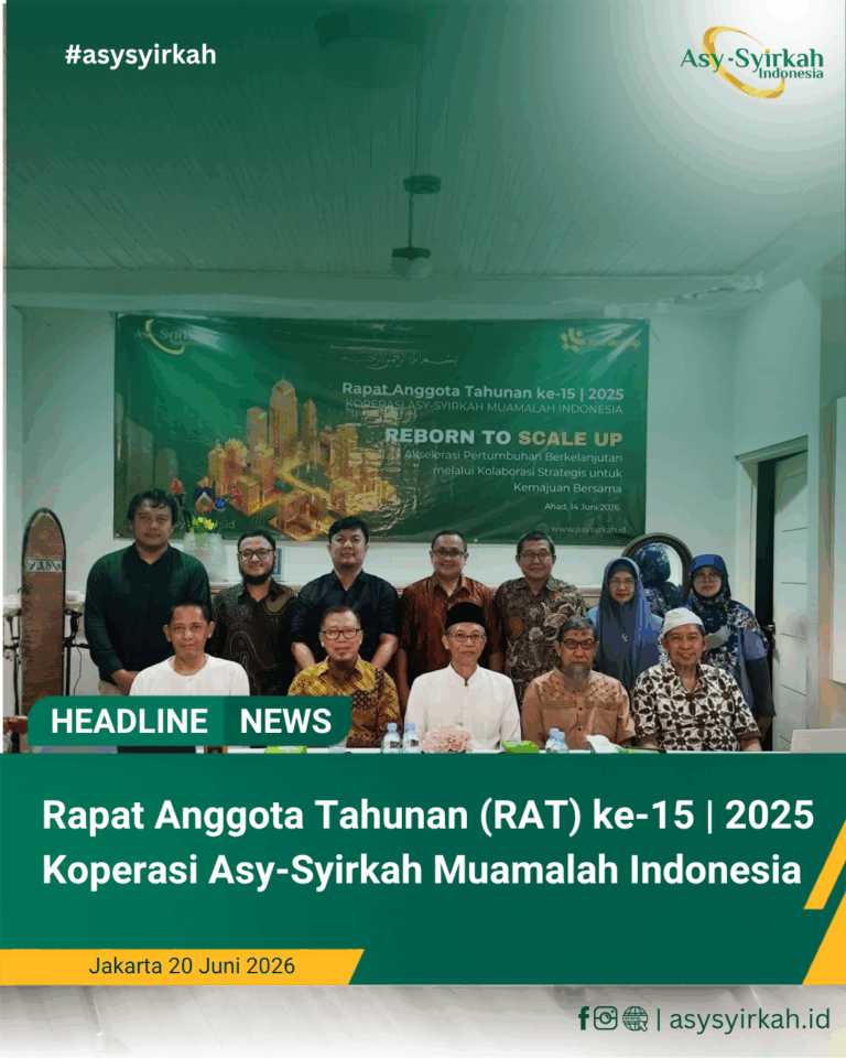 Suasana Rapat Anggota Tahunan RAT ke-15 Koperasi Syariah AsySyirkah Muamalah Indonesia pada 14 Juni 2026