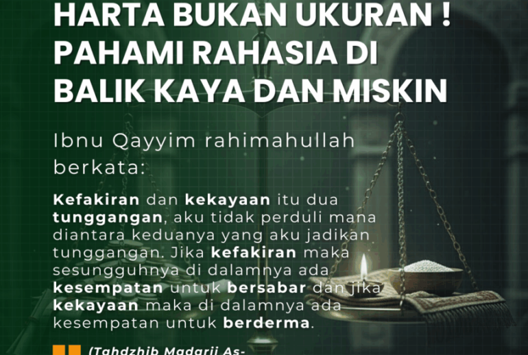 Ilustrasi simbolis dua jalan yang setara: satu jalan kekayaan (emas) untuk berderma, dan jalan kefakiran (kesederhanaan) untuk bersabar, sesuai konsep Kaya dan Miskin Dua Tunggangan.